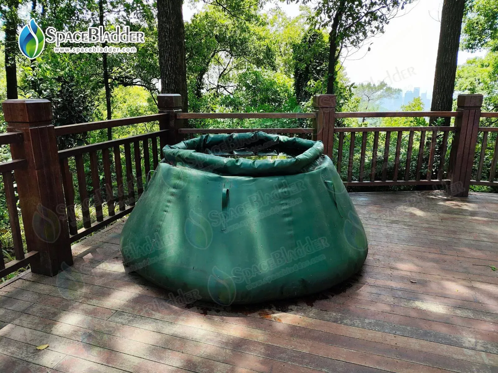 2000L Self-Supporting Open Top Onion Shape Bladder Tank For Forest Fire Fighting - customer case image 1