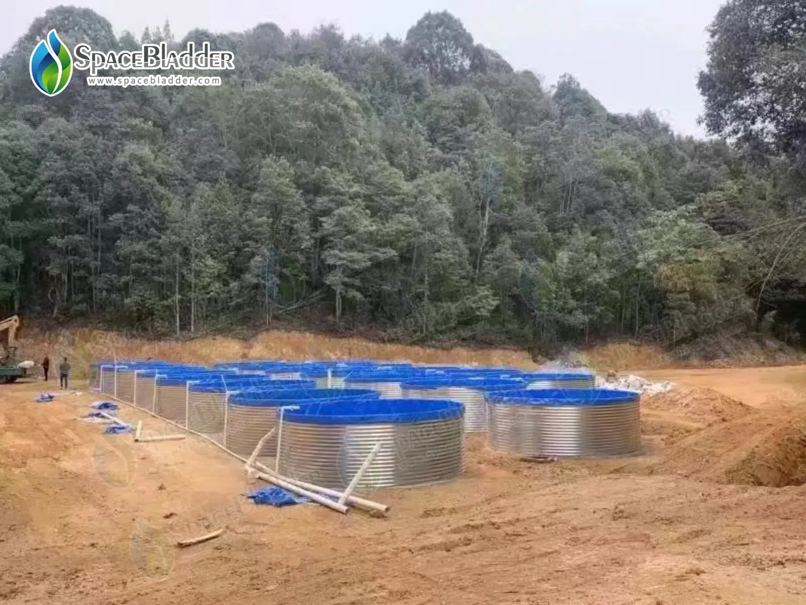 Foldable Aquaculture Fish Tank Steel Plaste For Shrimp Farming - customer case image 1