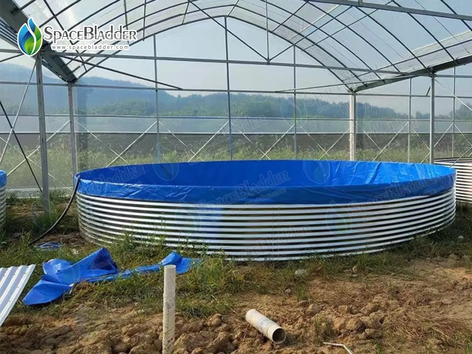 Foldable Aquaculture Fish Tank Steel Plaste For Shrimp Farming - customer case image 7