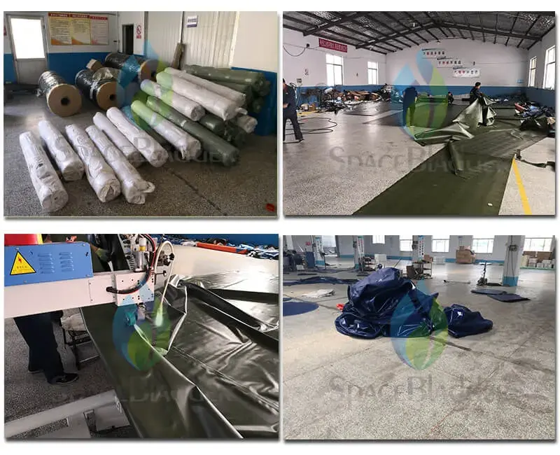 Self-Supporting Open Top Onion Shape Water Bladder Tanks for Fire Fighting